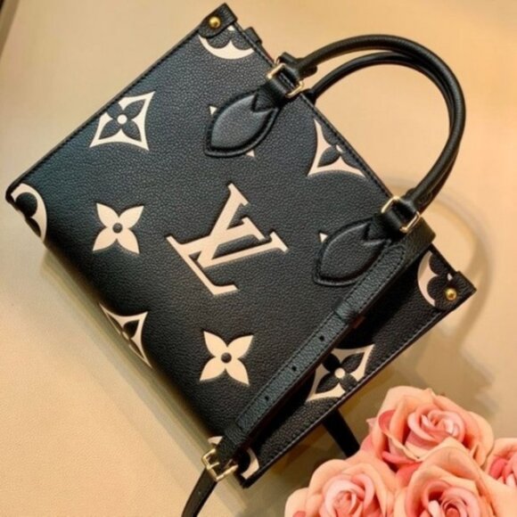 Designer Louis Vuitton Monogram Black Tote - Picture 1 of 6